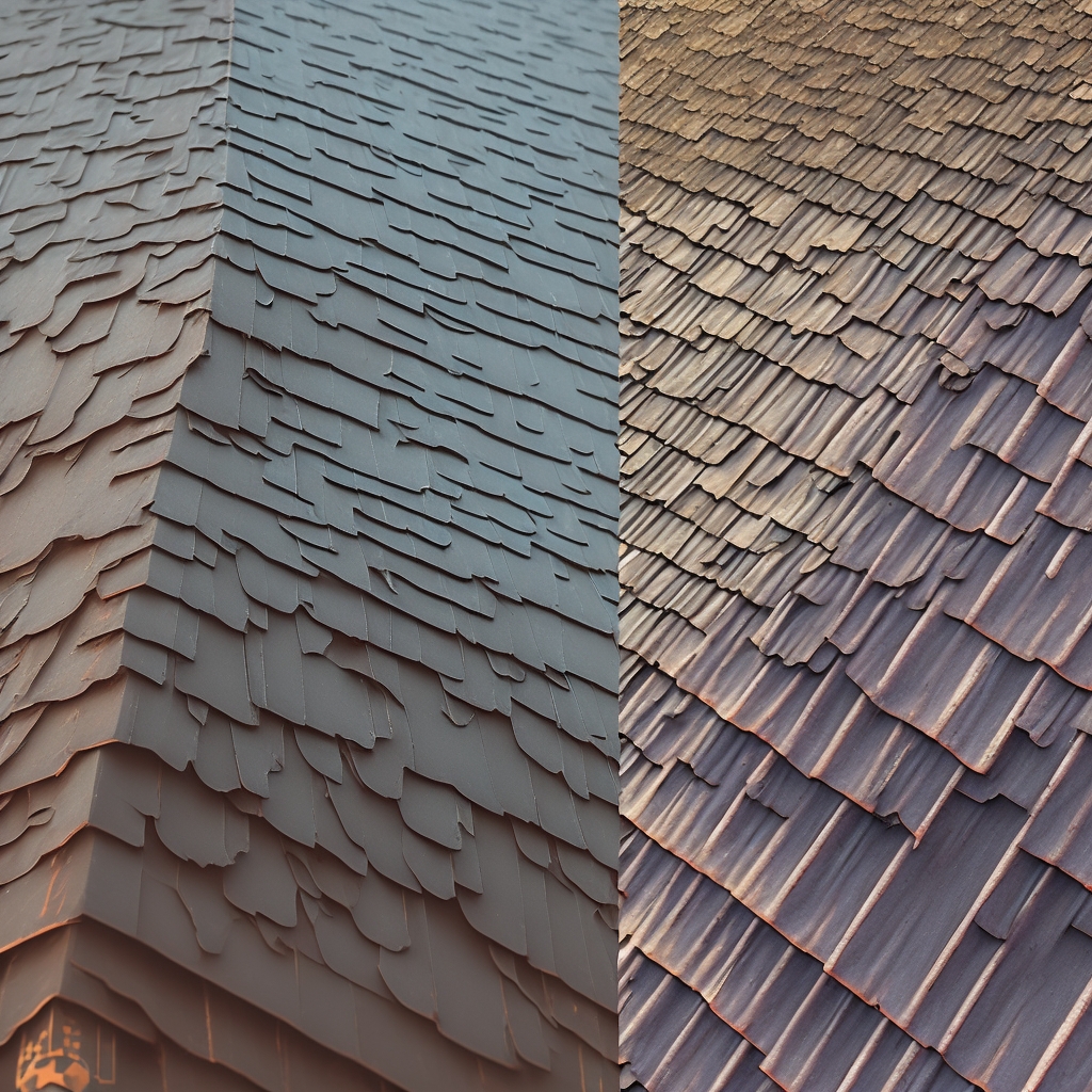 Professional roof flashing installation before and after comparison