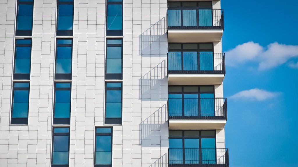 Professional property management office environment